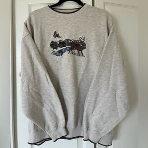 Croft & Barrow Sport Heather Crewneck Sweater with Nature Scene